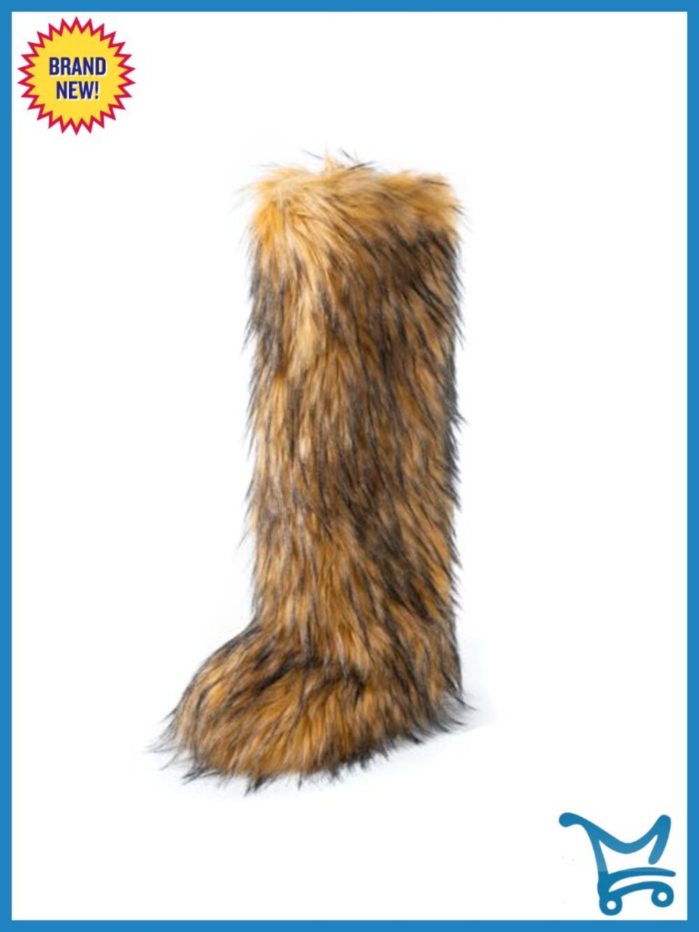 Faux Fur Fluffy Round Toe Suede Winter Comfy Plush Warm Short Knee-High Boots